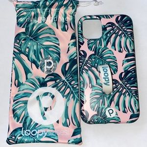 Pink Monstera iPhone 11 Loopy Case